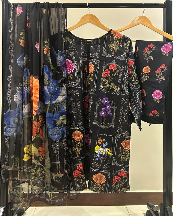 Maria.B Mprints 2025 Pure Lawn Collection - 11B