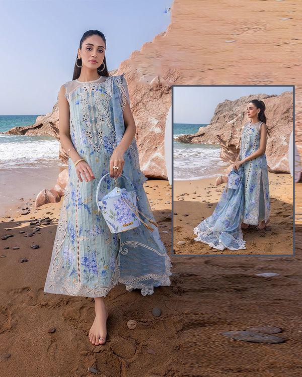 Flow By Crimson Luxury Lawn Collection Collection - Sky Blue