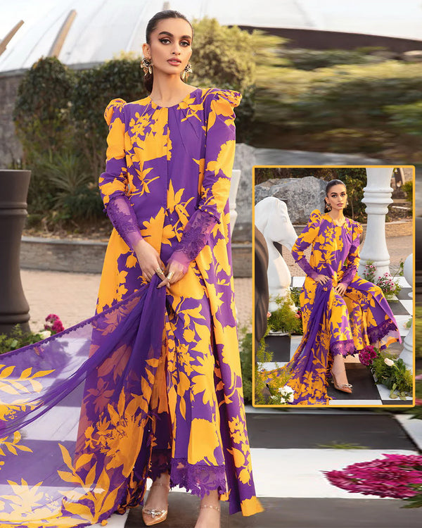 Maria B MPrints Digital Printed Swiss lawn Collection -Luxe Purple