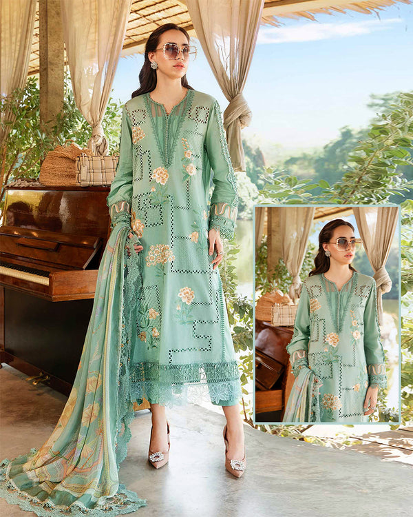 Maria.B Embroidered Chikankari Collection- Pista Green