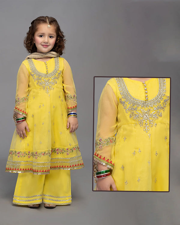 Maria B Kids Formal Collection- Yellow