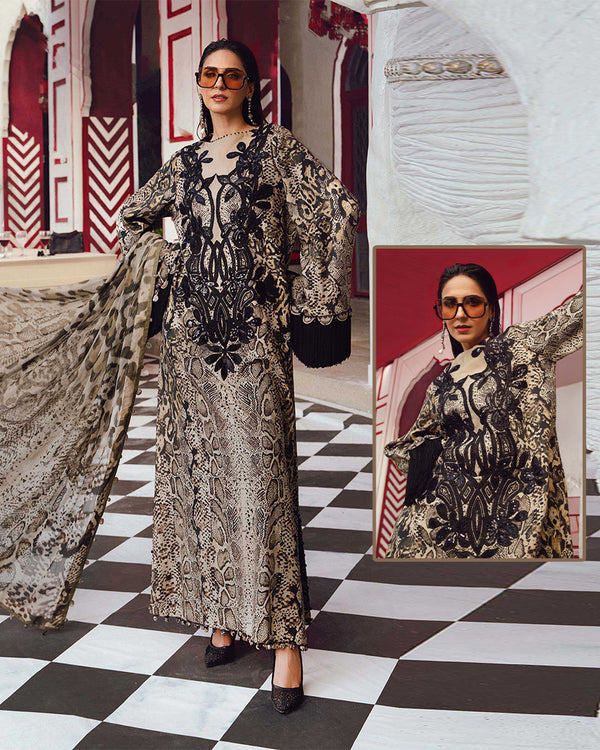 Maria.b Luxury Silk Collection - Beige Cheetah