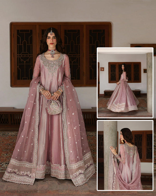 Faiza Saqlian Luxury Formals Wedding Maaxi -Tea Pink