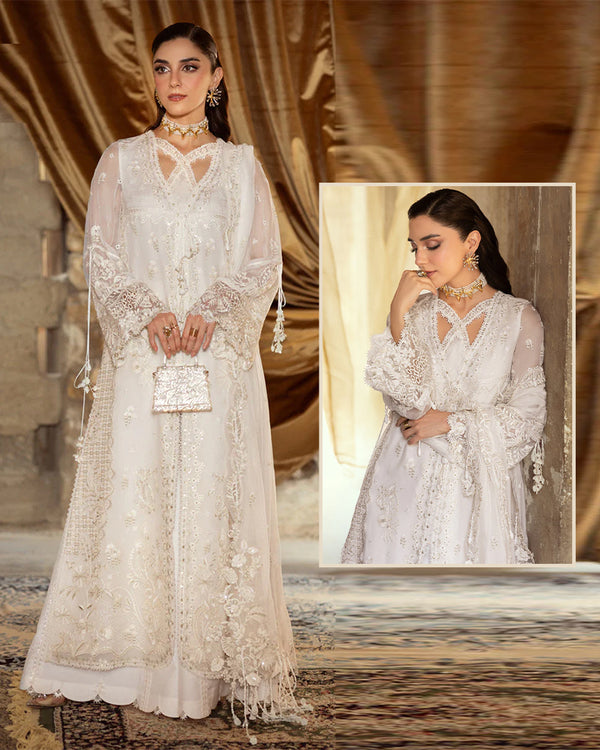Qalamkar Luxury Chiffon Formal Wedding Collection- WC 03 Roise