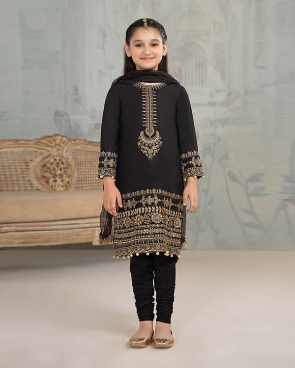 Maria B Embroidered Kids Festive Wedding&nbsp; Collection- Black