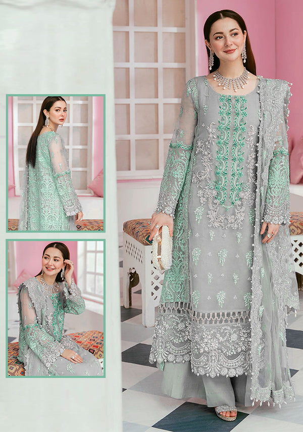Elaaf Formal Wedding Collection-Silvergrey