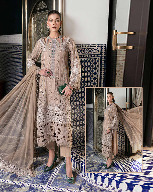 Maria.B Premium Luxury Lawn Collection 2A- Coffee