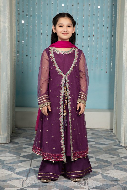 Kapray Wala Formal Kids Collection Gown Style  - Margenta & Pink