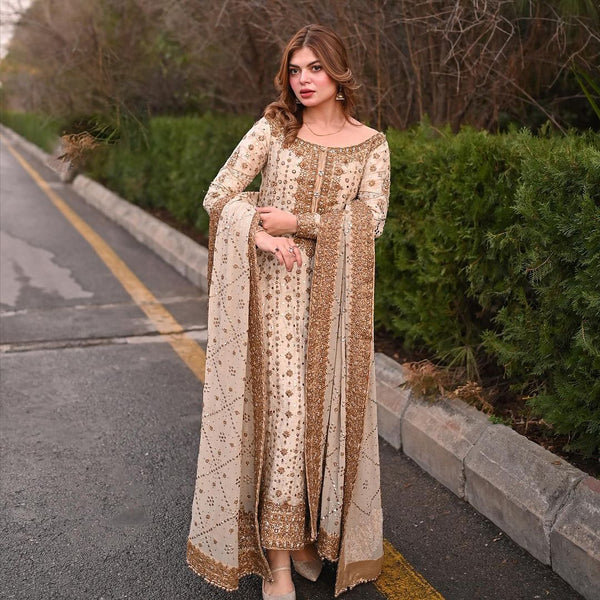Haris Shakeel Exclusive Luxury Formal Wedding Collection- Off White